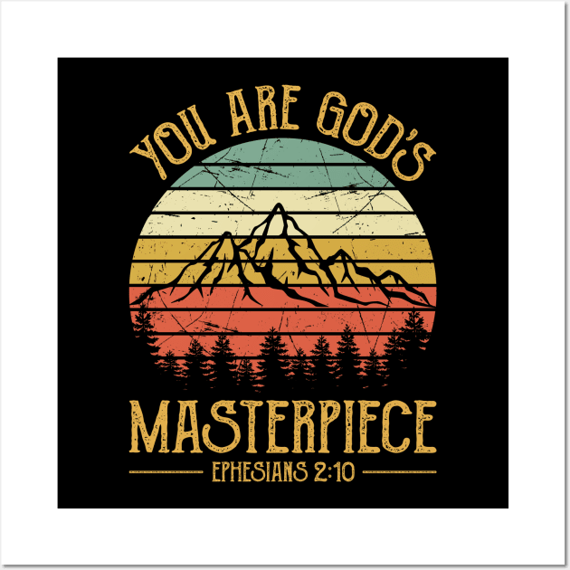 Vintage Christian You Are God's Masterpiece Wall Art by GreggBartellStyle
